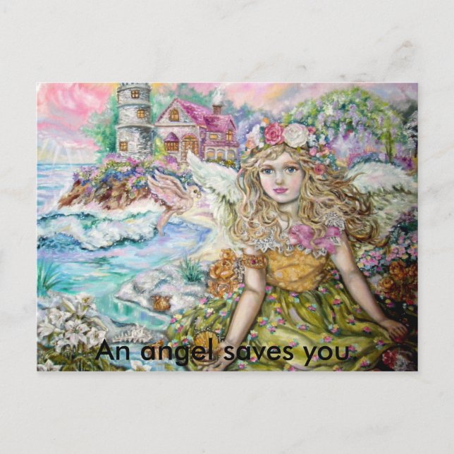 Postal El ángel de la marisma de perlas, un ángel.. (Anverso)