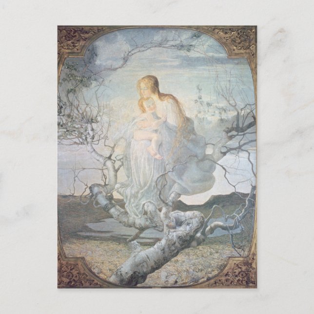 Postal El ángel de la vida, 1894 (Anverso)