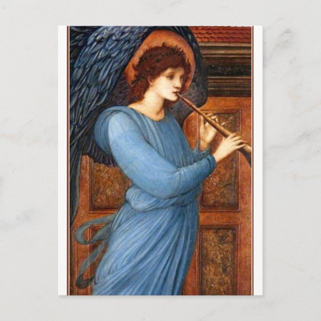 Postal El ángel de Sir Edward Burne-Jones (Anverso)