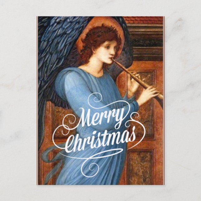 Postal El Ángel, Feliz Navidad, bello arte (Anverso)