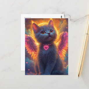 Postal El Ángel Gris Kitten