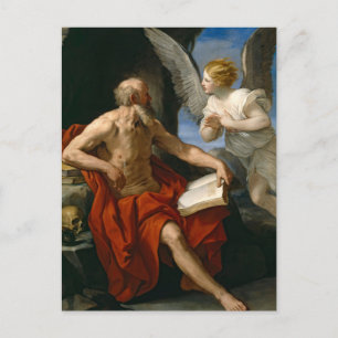 Postal El ángel que aparece en St. Jerome por Guido Reni