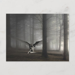 Postal El ángel triste en los bosques