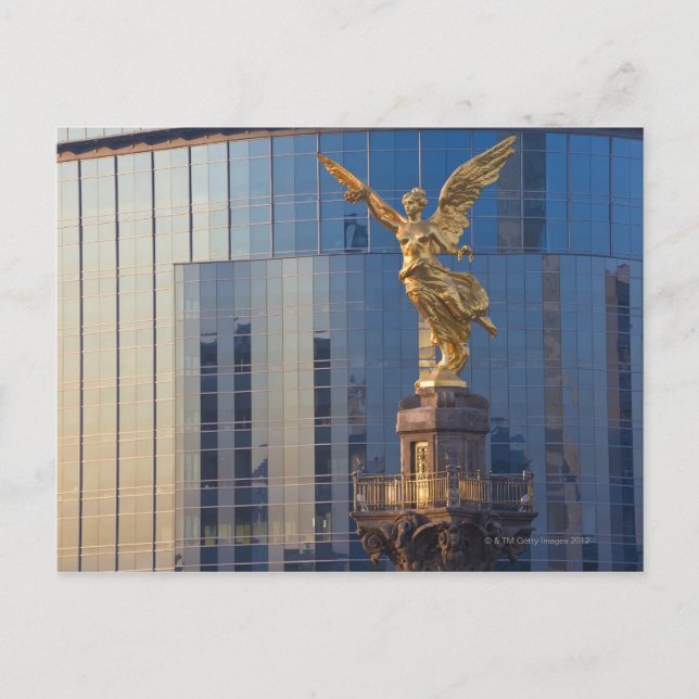 Postal El Ángel y el Monumento a la Independencia (Anverso)