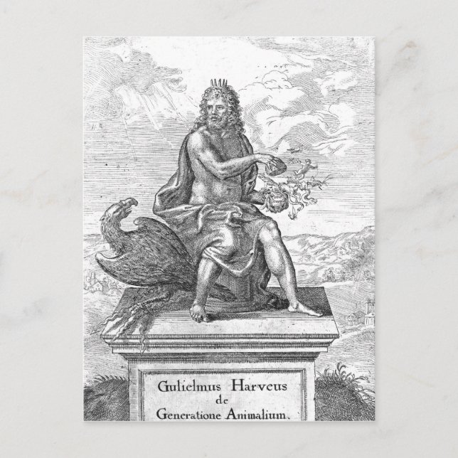 Postal El "Animalium De Generatione" de William Harvey (Anverso)