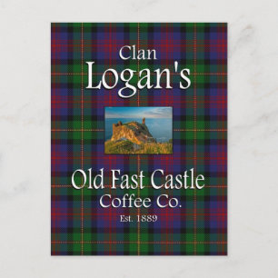 Postal El antiguo ayuno Coffee Co. de Clan Logan.