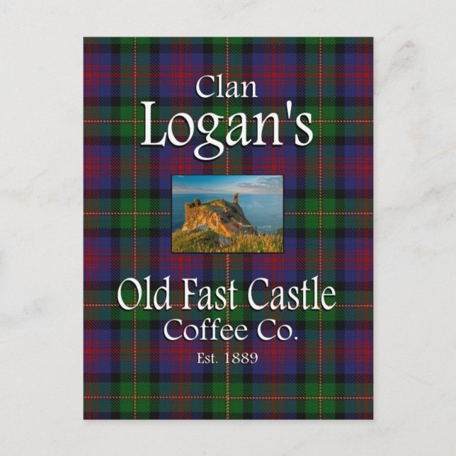 Postal El antiguo ayuno Coffee Co. de Clan Logan. (Anverso)