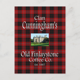 Postal El antiguo café Finlaystone Co. de Clan Cunningham