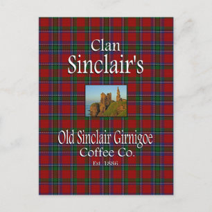 Postal El antiguo café Sinclair Girnigoe de Clan Sinclair