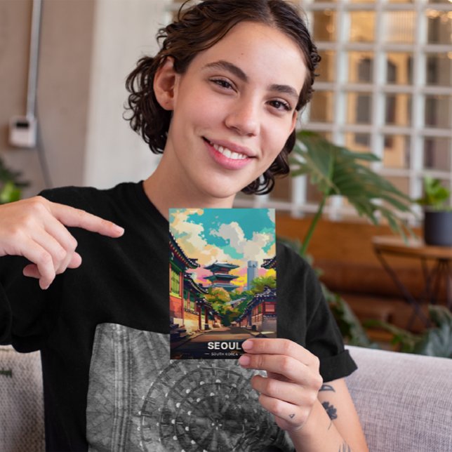 Postal El antiguo encanto de Seúl bajo un cielo vivo (Subido por el creador)