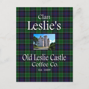 Postal El antiguo Leslie Castle Coffee Co. del clan Lesli