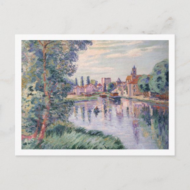 Postal El antiguo samois, c.1900 (aceite sobre lienzo) (Anverso)