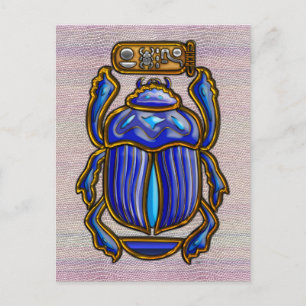 Postal El antiguo Scarab Egipcio