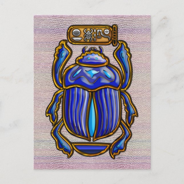 Postal El antiguo Scarab Egipcio (Anverso)