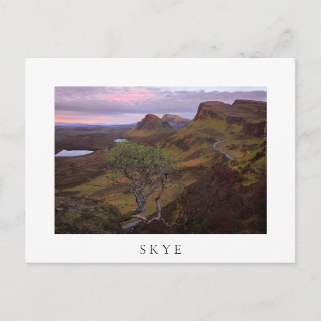Postal El apacible paisaje del amanecer en Skye (Anverso)