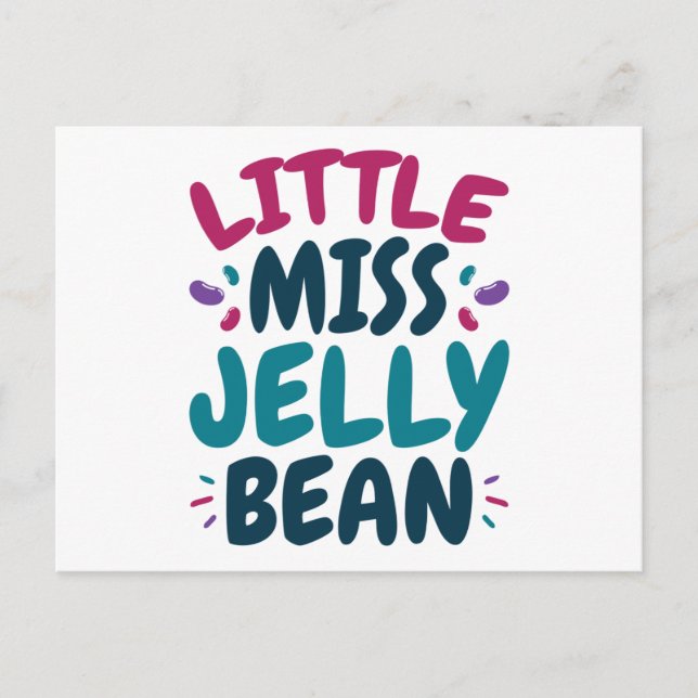 Postal El apodo de la pequeña Miss Jelly Bean Easter Cand (Anverso)