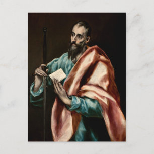 Postal El Apóstol San Pablo por El Greco