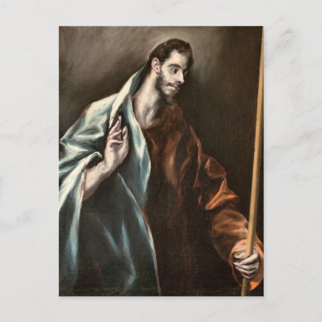 Postal El Apóstol Santo Tomás por El Greco (Anverso)