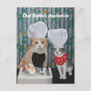 Postal El aprendiz de Bubba del cocinero