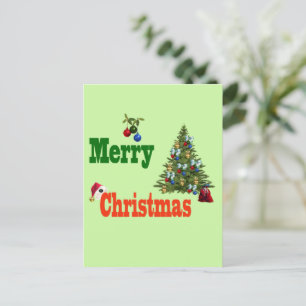 Postal El Árbol De Césped Y El Árbol De Navidad,