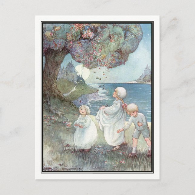Postal El árbol de ciruelas azucareras de Anne Anderson (Anverso)