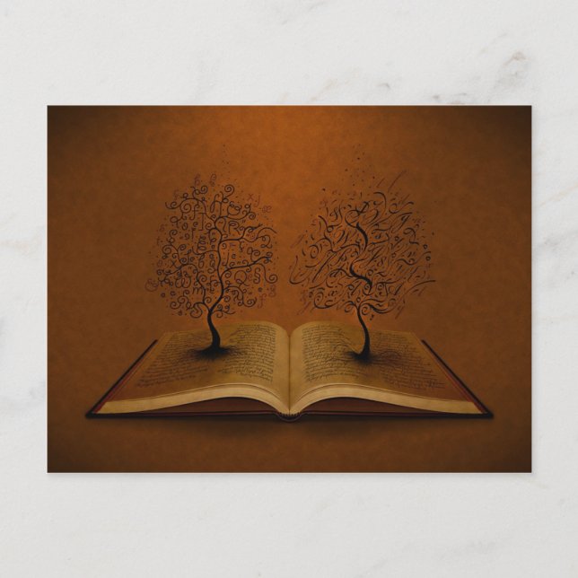 Postal El árbol de GiddyUp y el árbol de guiones de Bickh (Anverso)