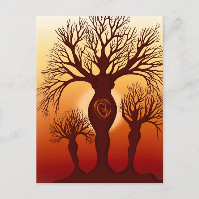 Postal El árbol de la maternidad (Anverso)