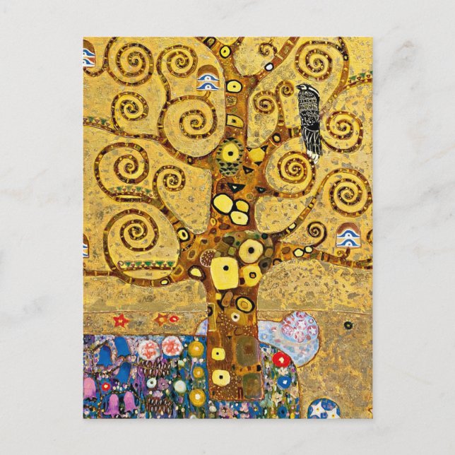 Postal "El árbol de la vida" , Gustav Klimt (Anverso)