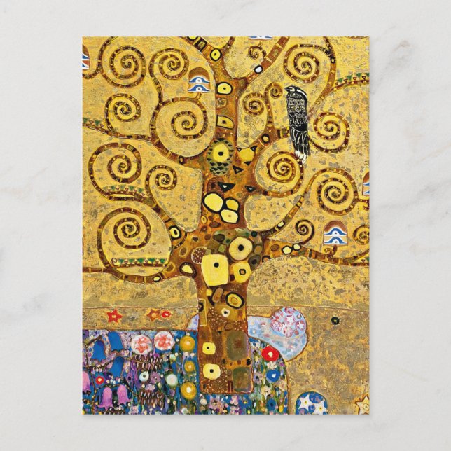 Postal "El árbol de la vida" , Gustav Klimt (Anverso)