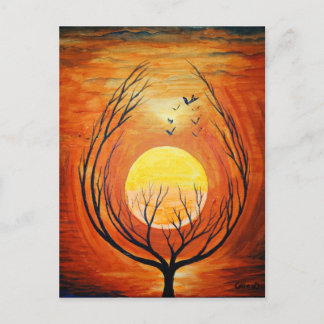 Postal El árbol de los orígenes y una nueva canva inicial