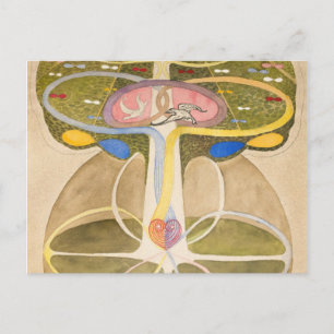 Postal El árbol del conocimiento por Hilma af Klint