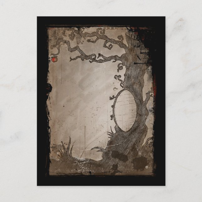 Postal El árbol del espejo mágico de Snow White (Anverso)