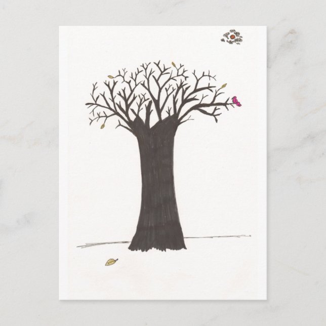 Postal El árbol en caída (Anverso)