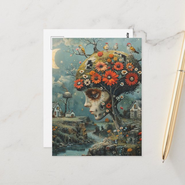 Postal El árbol humano (Anverso/Reverso In Situ)