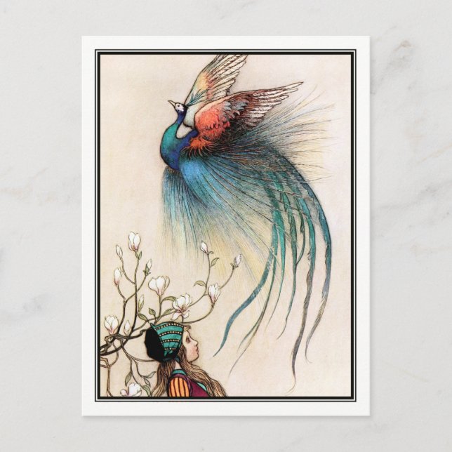 Postal El árbol Juniper de Warwick Goble (Anverso)