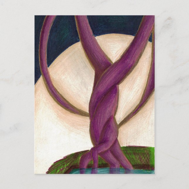 Postal El árbol lunar (Anverso)