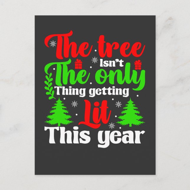 Postal El árbol no es lo único que se enciende este año (Anverso)