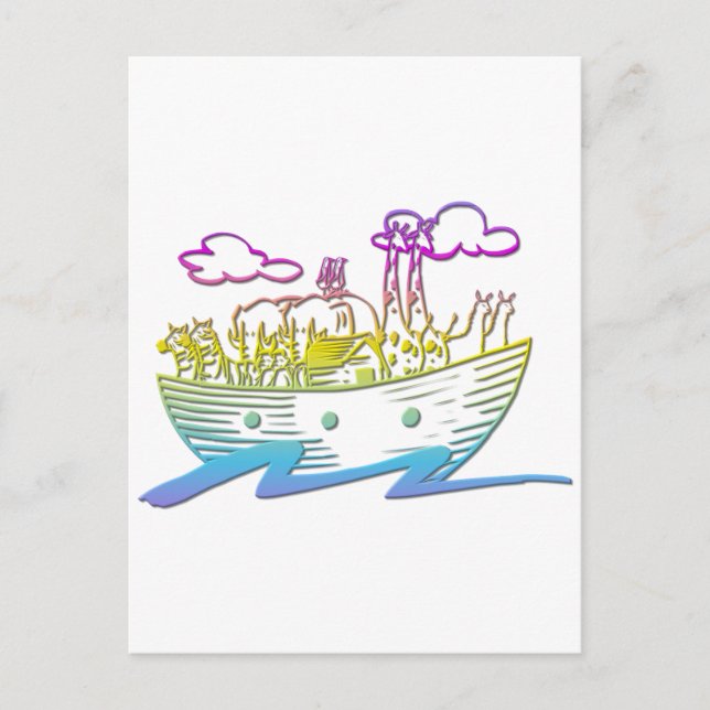 Postal El arca de Noé (Anverso)