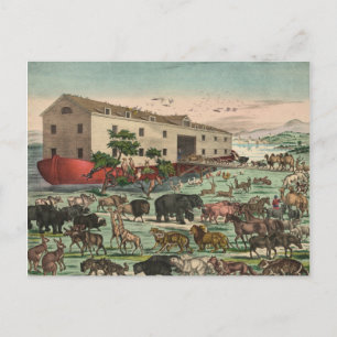 Postal El arca de Noé vintage