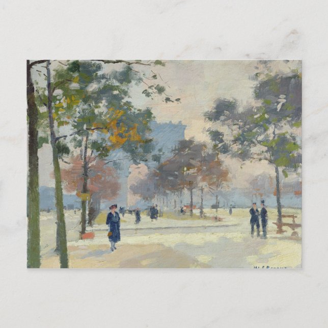 Postal El Arco del Triunfo en otoño, París (Anverso)