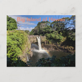 Postal El arcoiris cae de la isla grande de Hawaii