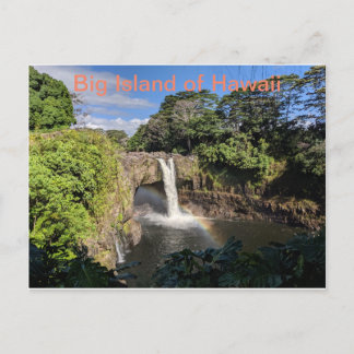 Postal El arcoiris cae de la isla grande de Hawaii