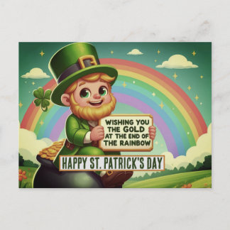 Postal el arcoiris en el Día de St. Paddy