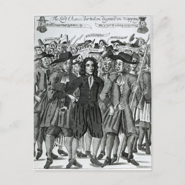 Postal El arresto del juez Jeffreys 1689 (Anverso)