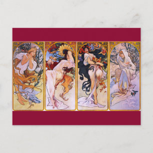 Postal El Art Nouveau de las Cuatro Estaciones
