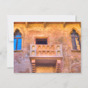 Postal El arte Balcony Verona de Julieta