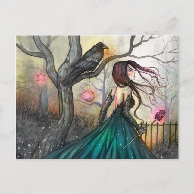 Postal El Arte de Fantasía Mística de Molly Harrison (Anverso)