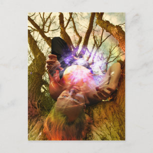 Postal El Arte de la Carta del Tarot del Hombre Colgado