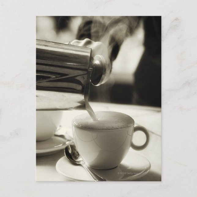 Postal El arte de la fabricación fresca/adición del café (Anverso)