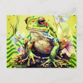 Postal El arte de las acuarelas de rana debe adaptarse